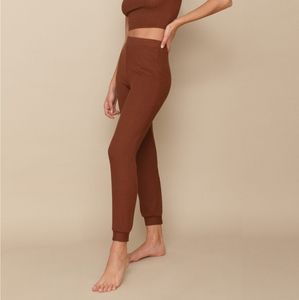 Women's Reformation two-piece "Carmel" set in Chestnut color, size S